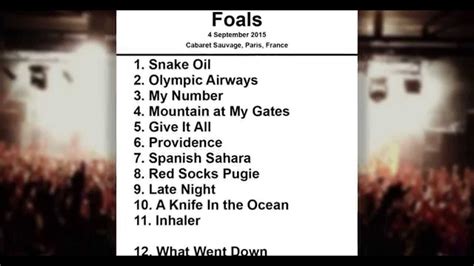 foals setlist